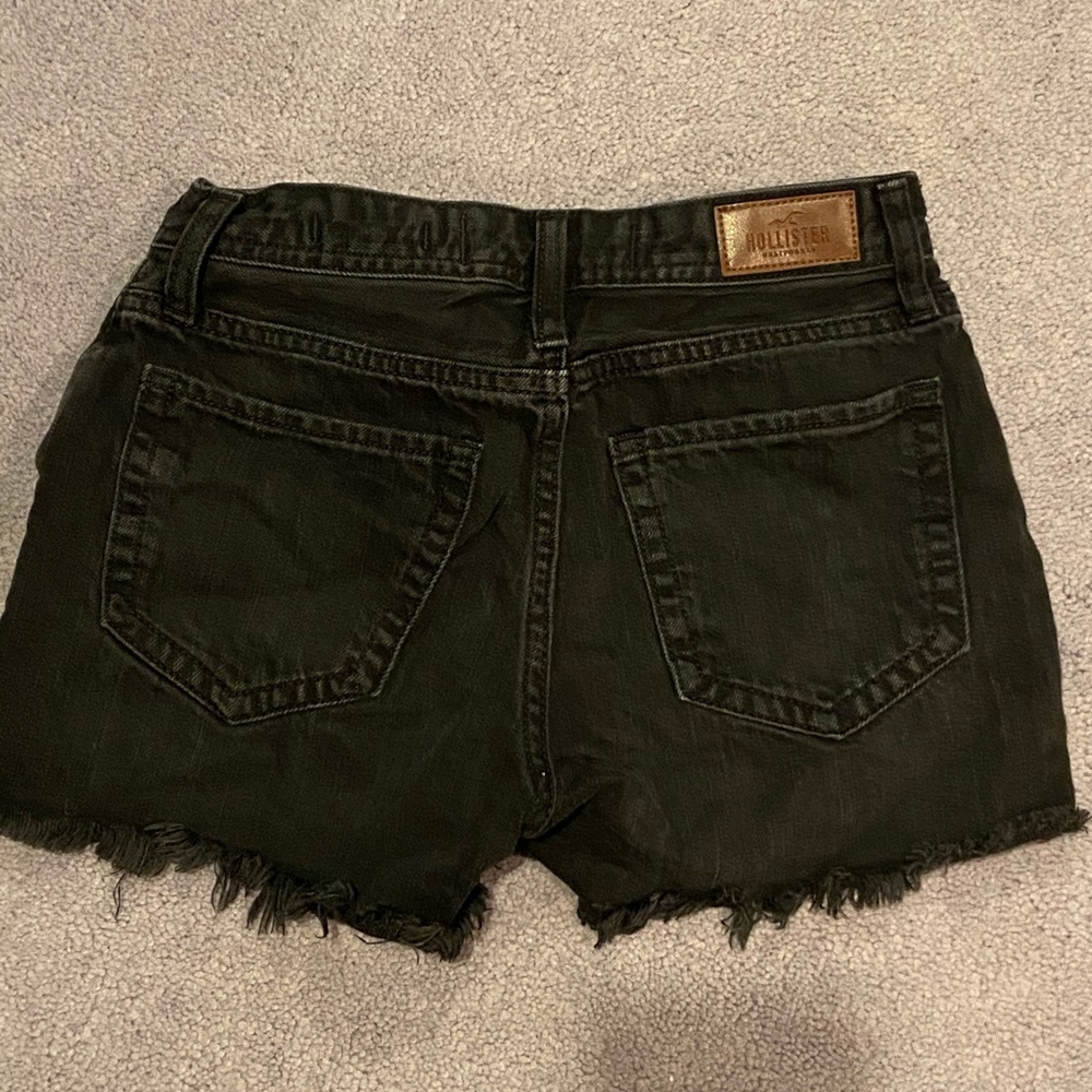 hollister black jean shorts